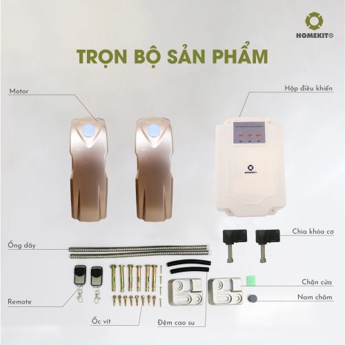 Điều khiển cửa từ xa cho cửa 2 cánh dùng motor điện AD-502 - Image 4