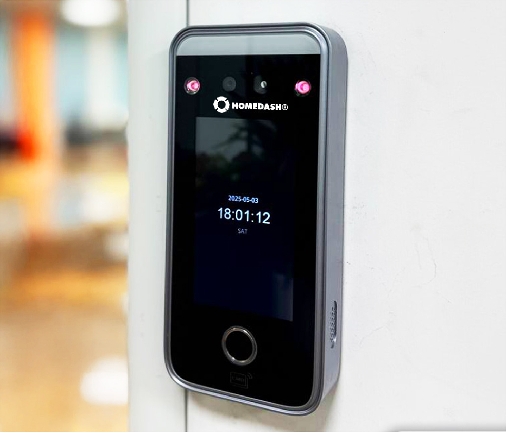 Máy chấm công HomeDash TA-303 lắp kèm khóa điện kiểm soát ra vào