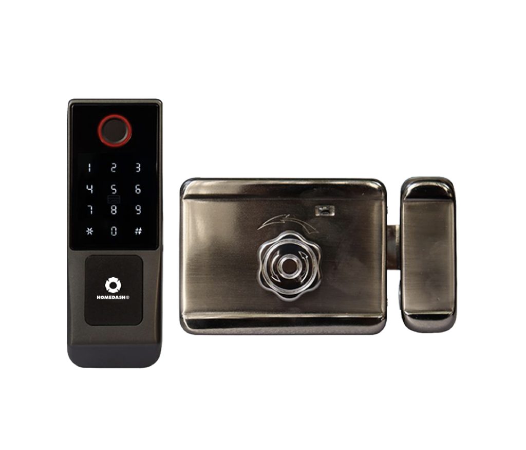 Khoá cổng vân tay hai chiều 5 tính năng điều khiển qua app AB-27A