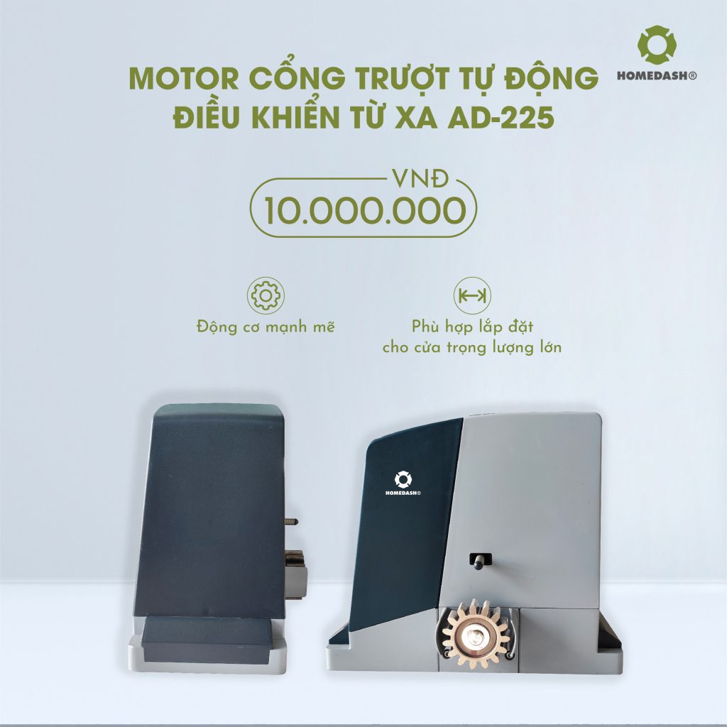 Motor Cửa Lùa, Cửa Trượt Tự Động Điều Khiển Từ Xa AD-225
