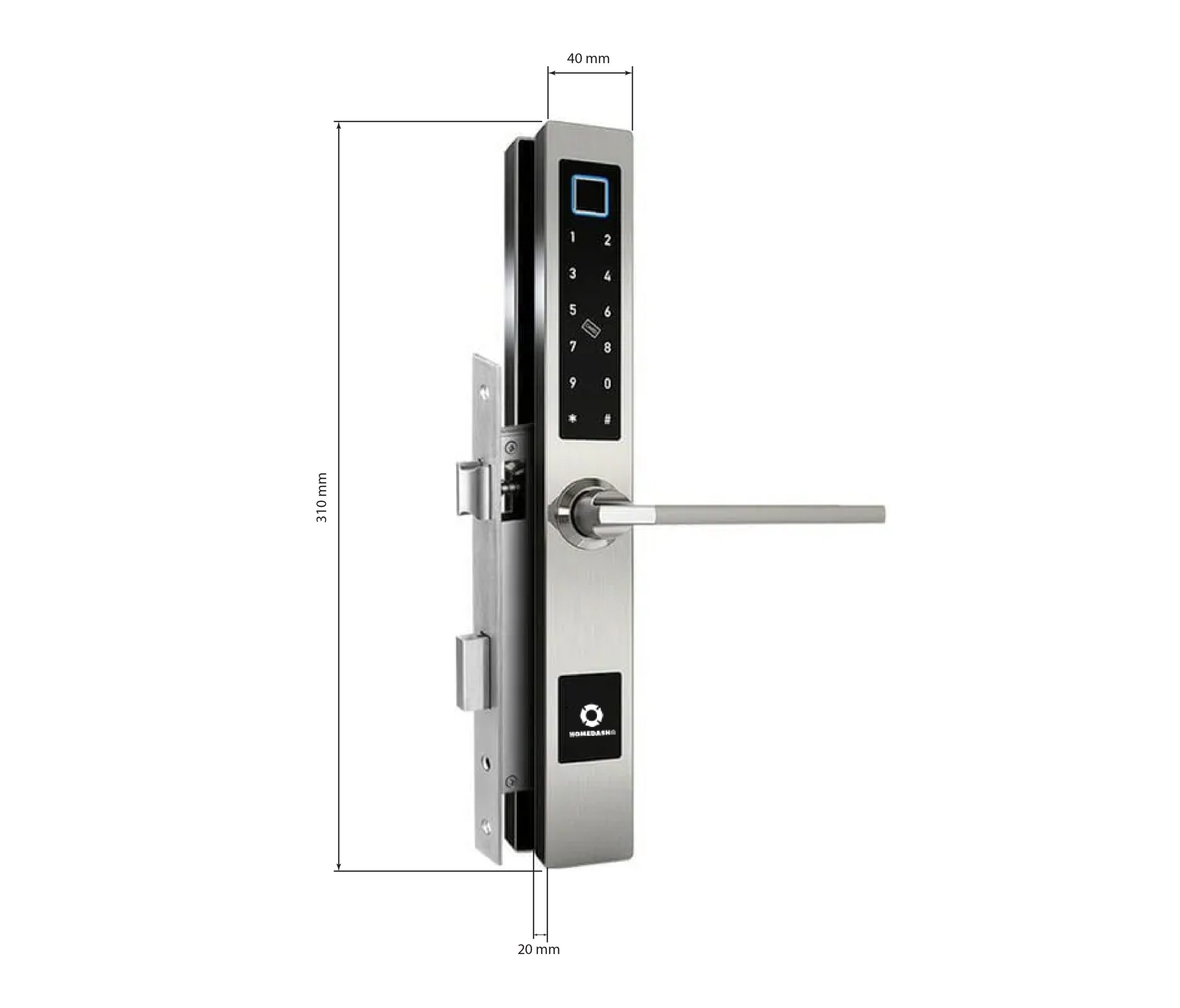 Kích thước đố cửa và tiêu chuẩn lắp đặt khóa vân tay AB-13D