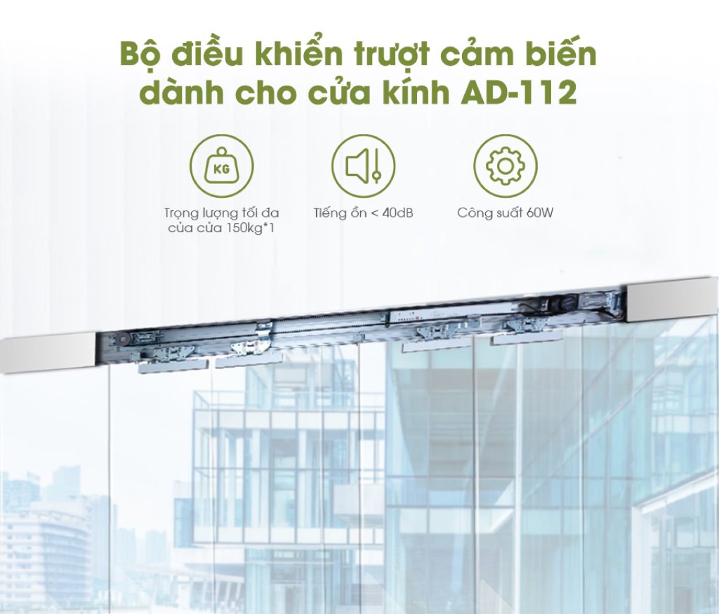 Bộ cửa tự động AD-112 HomeDash dành cho cửa kính trượt