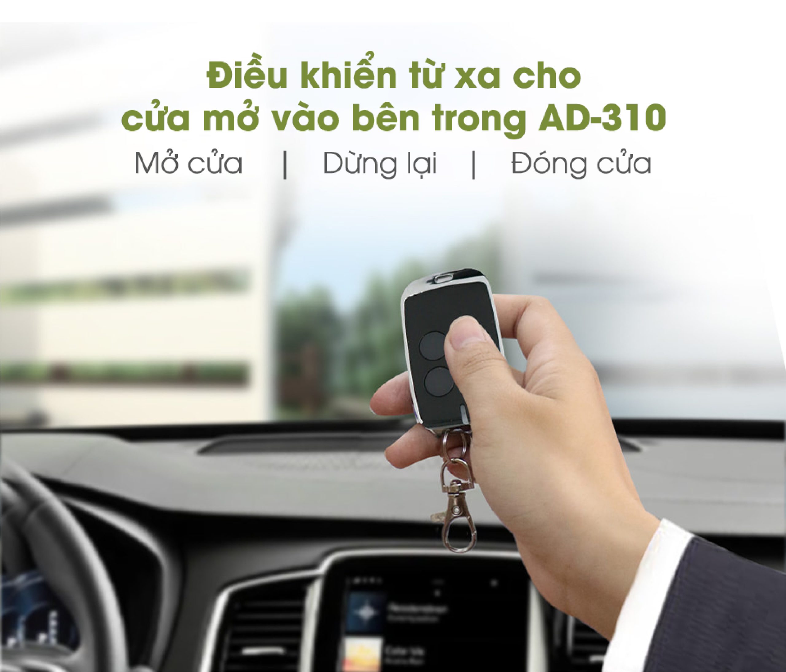 Điều khiển từ xa cho cổng với AD-310 mở
