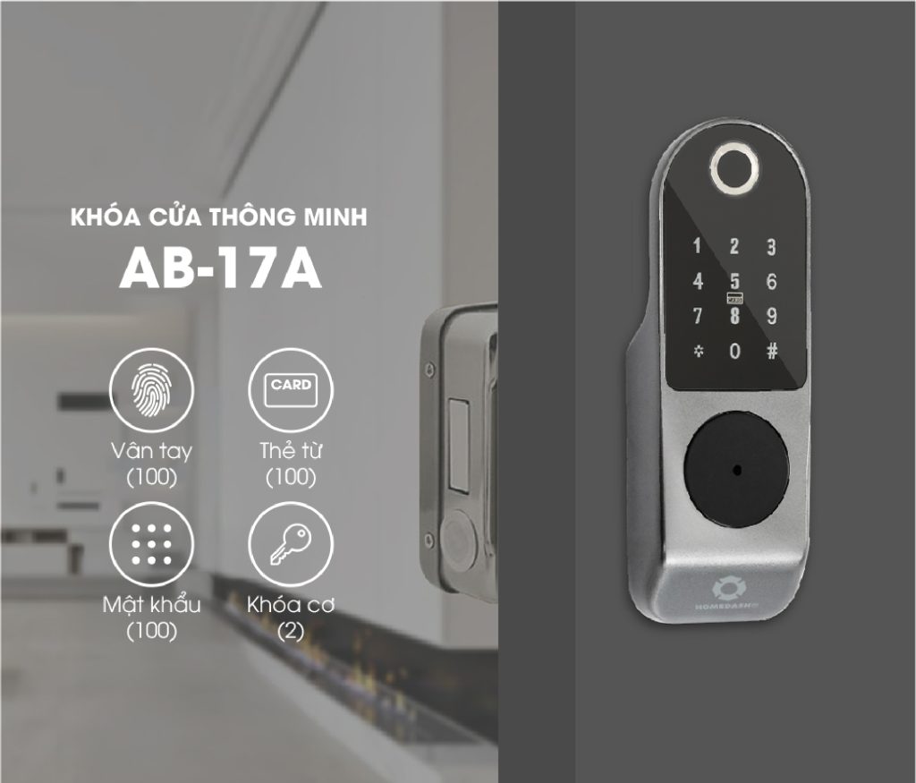 Tính năng công nghệ và bảo mật của khóa cổng vân tay 2 chiều AB-17A