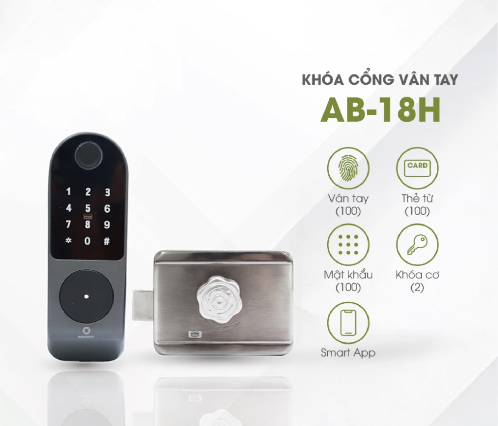 Quản lý khóa cổng vân tay AB-18H HomeDash qua ứng dụng TTLock trên điện thoại