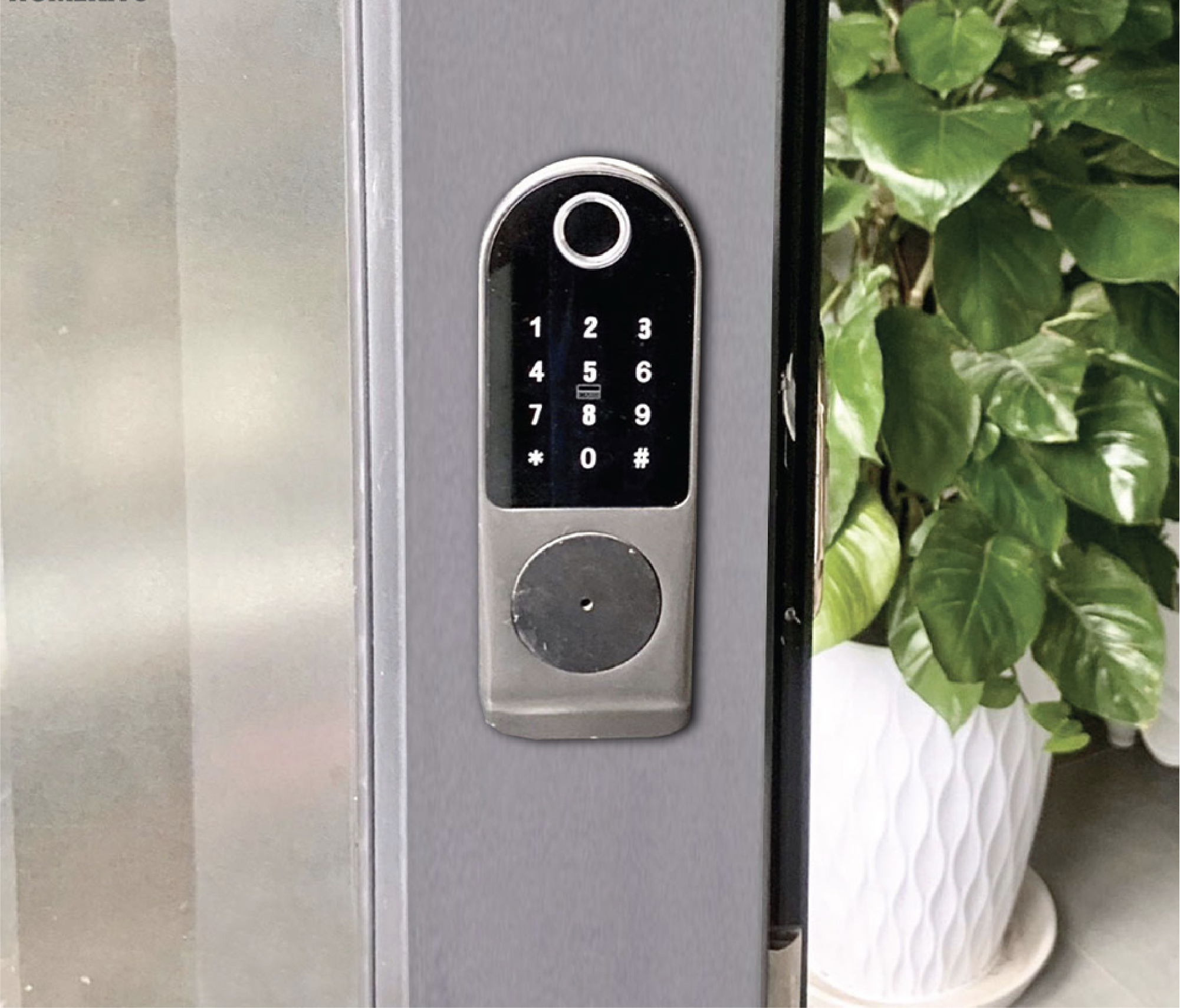 Quy cách lắp đặt khóa cổng vân tay AB-17E HomeDash với hộp khóa gắn nổi