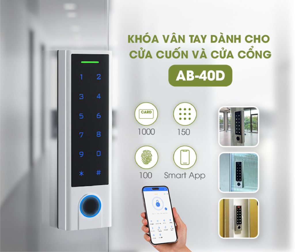 Mở khoá cửa cuốn AB-40D từ xa và xem lịch sử ra vào trên app TTLock