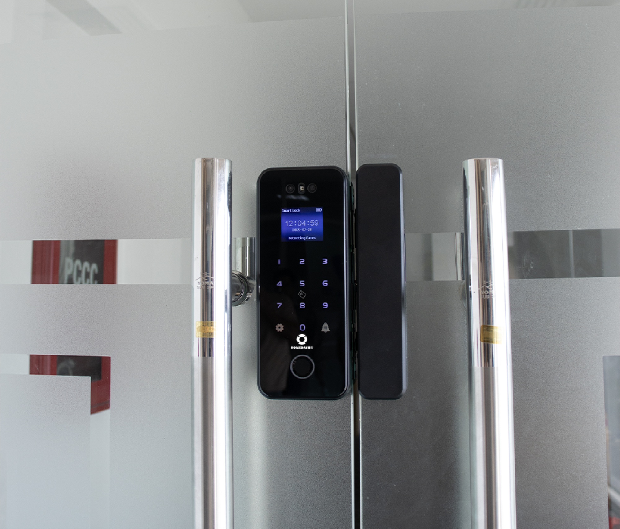 Vị trí mặt chính và mặt phụ của AB-22E trên cửa kính 2 cánh