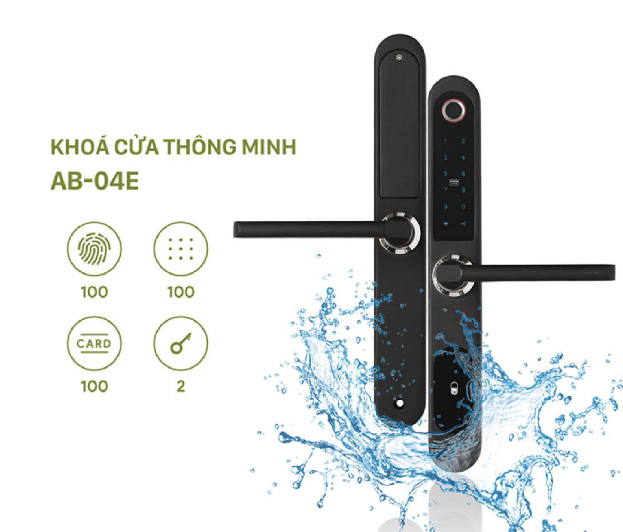 Các tính năng công nghệ và bảo mật của khóa vân tay AB-04E HomeDash.
