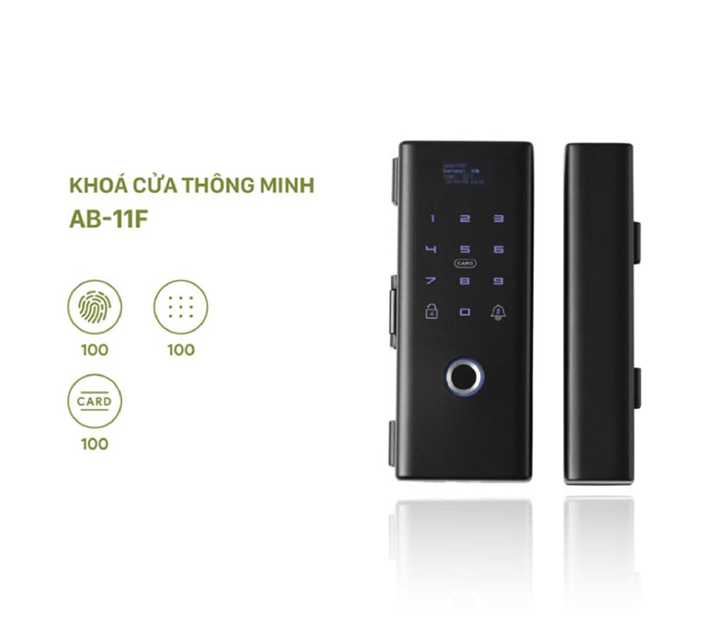 Tính năng bảo mật và công nghệ thông minh của khóa cửa kính AB-11F