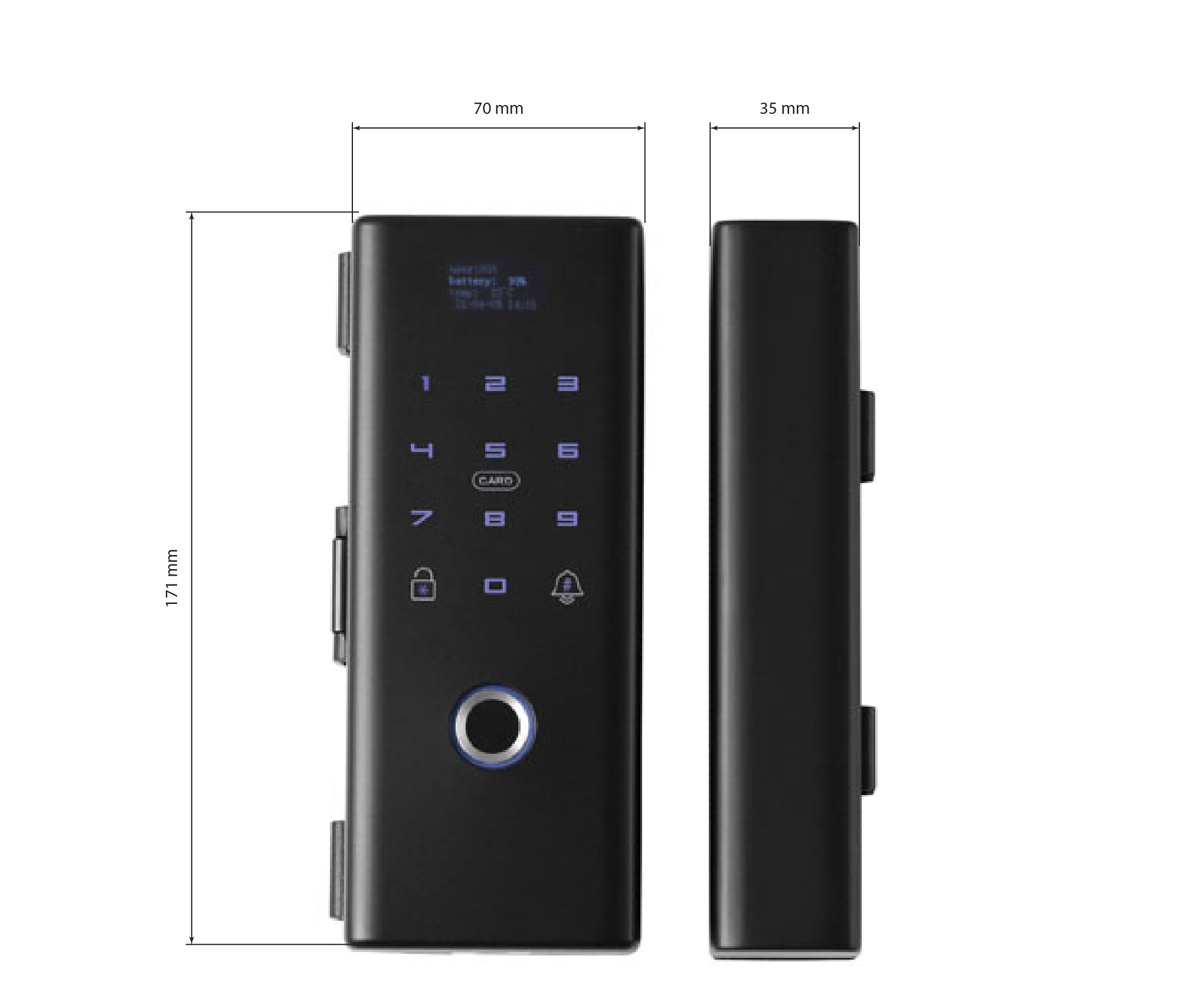iêu chuẩn độ dày kính và quy cách lắp đặt khóa cửa kính AB-11F HomeDash