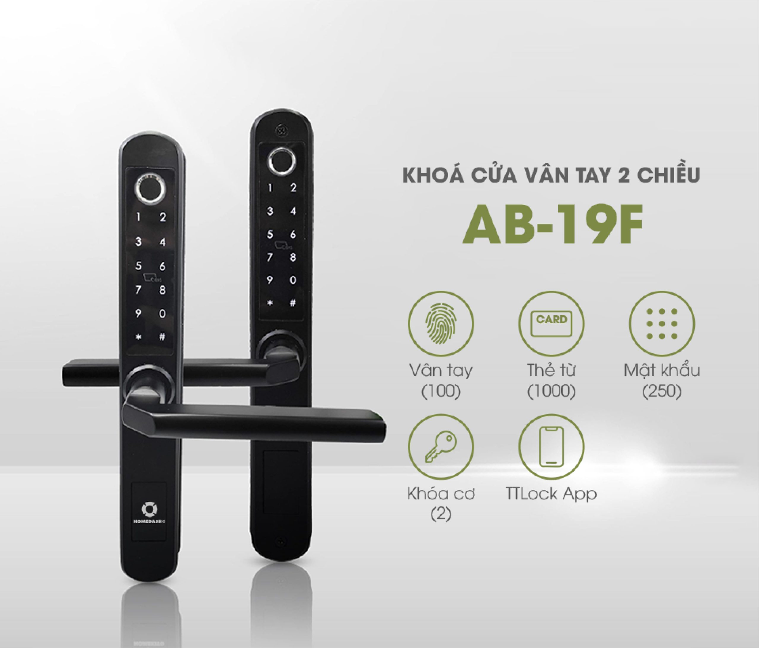 Khóa Vân Tay Hai Chiều Điều Khiển Qua App AB-19F